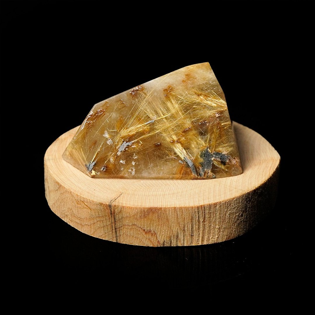 【正佳珠宝】金发晶 高品母矿维纳斯发晶 60g 原矿随型雕刻摆件 - 其他 - 半宝石 多色