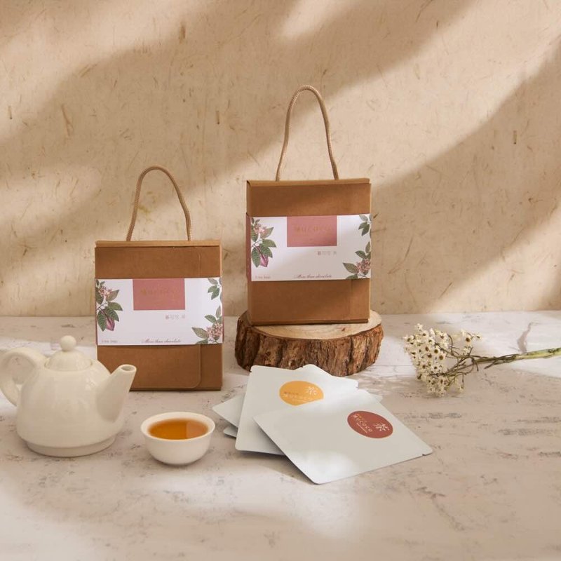 【伴娘礼】庄园可可茶礼盒 X 3盒  5颗米饼 | 100%屏东可可 - 茶 - 新鲜食材 粉红色