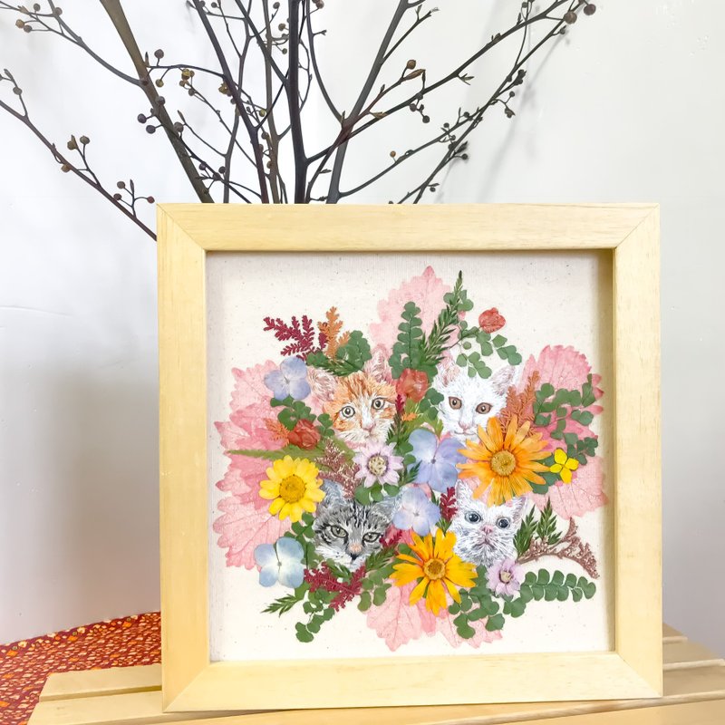 订造 刺绣动物押花框画 - 订制画像 - 绣线 多色