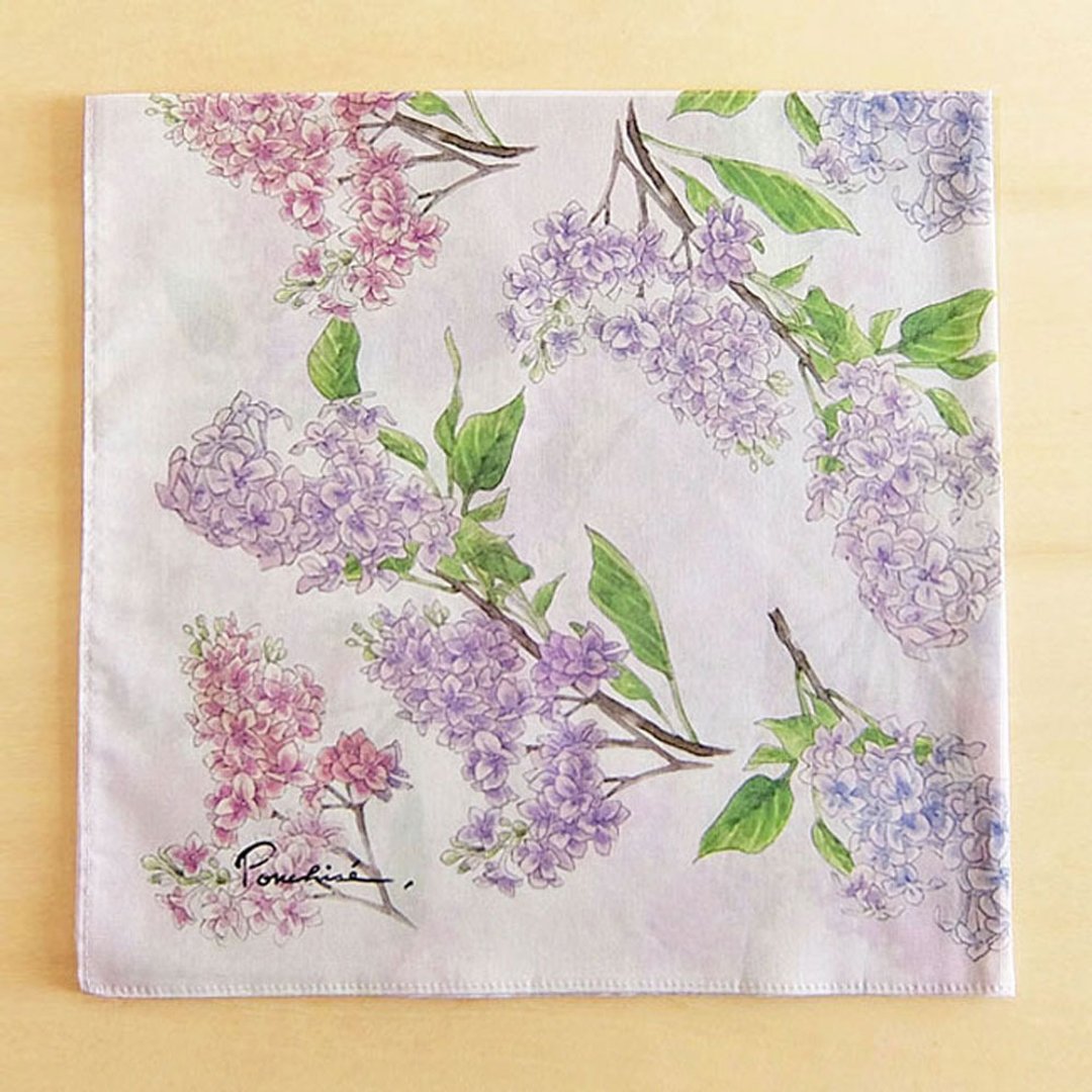 Lilac handkerchief - 手帕/方巾 - 棉 紫色