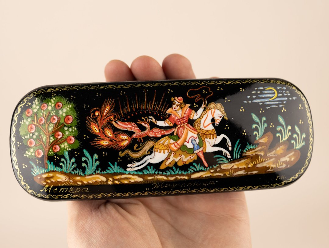 Eyeglass Case, Hand Painted Glasses box, Sunglass case Firebird, Glasses case - 眼镜/眼镜框 - 其他材质 