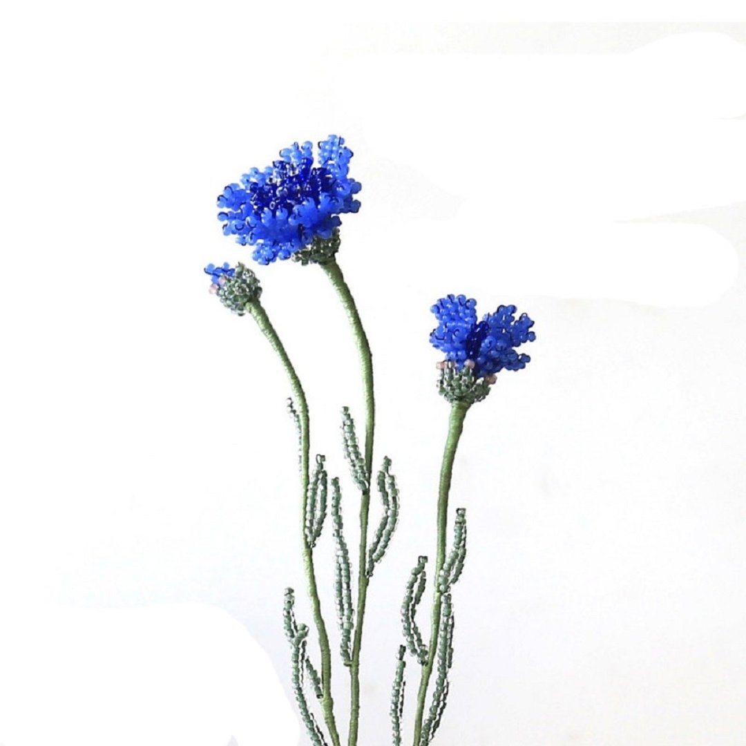 Digital Download - PDF | Beaded Flowers pattern |  cornflower - 手工艺教程/工具书 - 其他材质 
