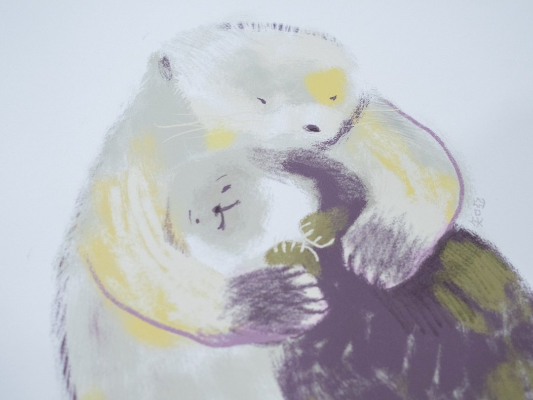 限量 / 艺术微喷复制画 / 海獭 / 拥抱 / 晚安 / 装饰 - 海报/装饰画/版画 - 纸 