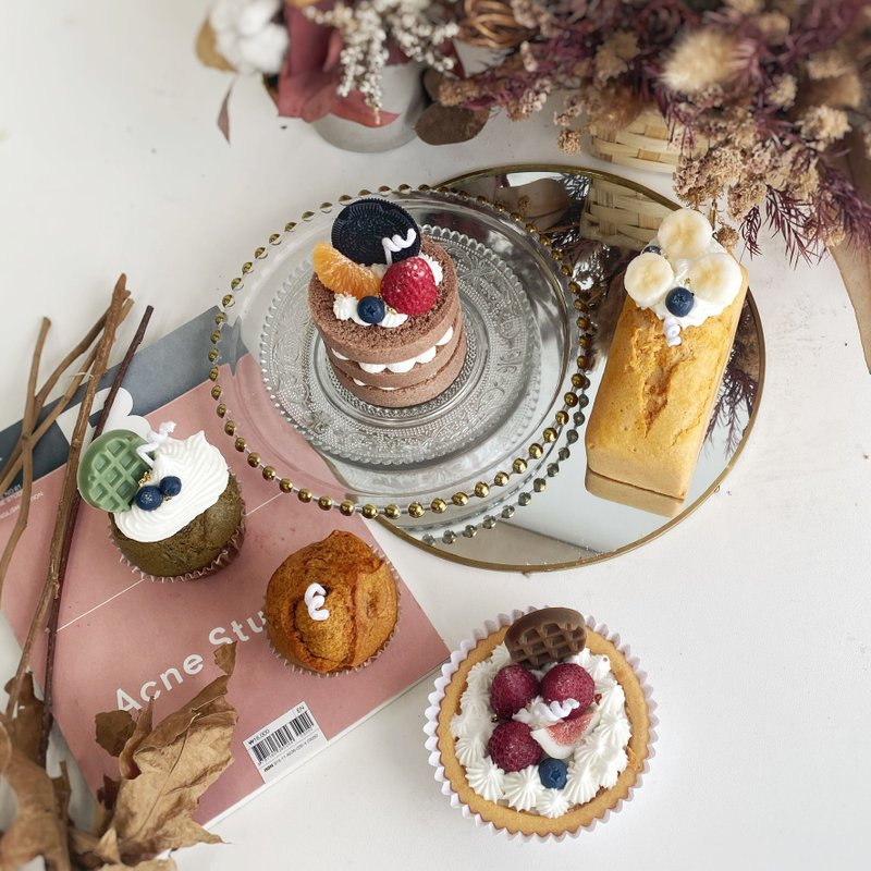 圣诞礼物 - 烘焙蛋糕香氛蜡烛 - 蜡烛/烛台 - 蜡 多色