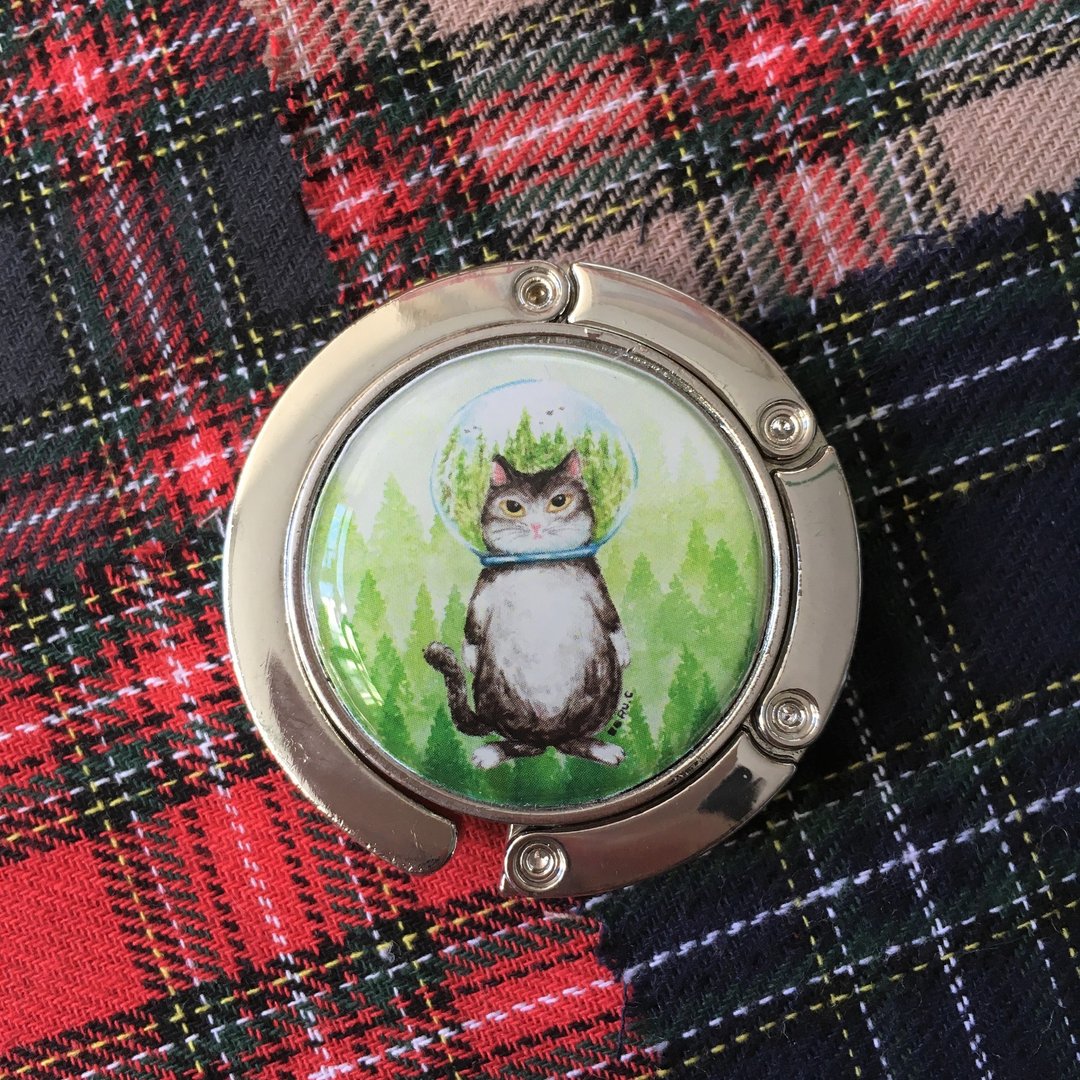 玻璃球猫 森林猫 便携挂勾 - 衣架/挂勾 - 其他金属 多色