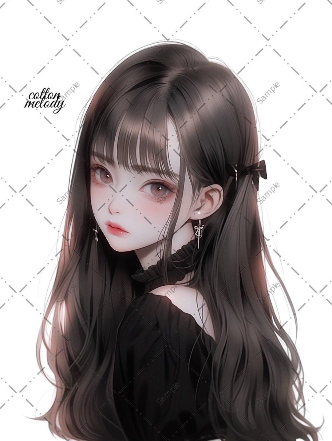 original sticker no.694 人物贴纸 原创贴纸 人物贴纸 女孩贴纸 原创人物贴纸 - 贴纸 - 纸 