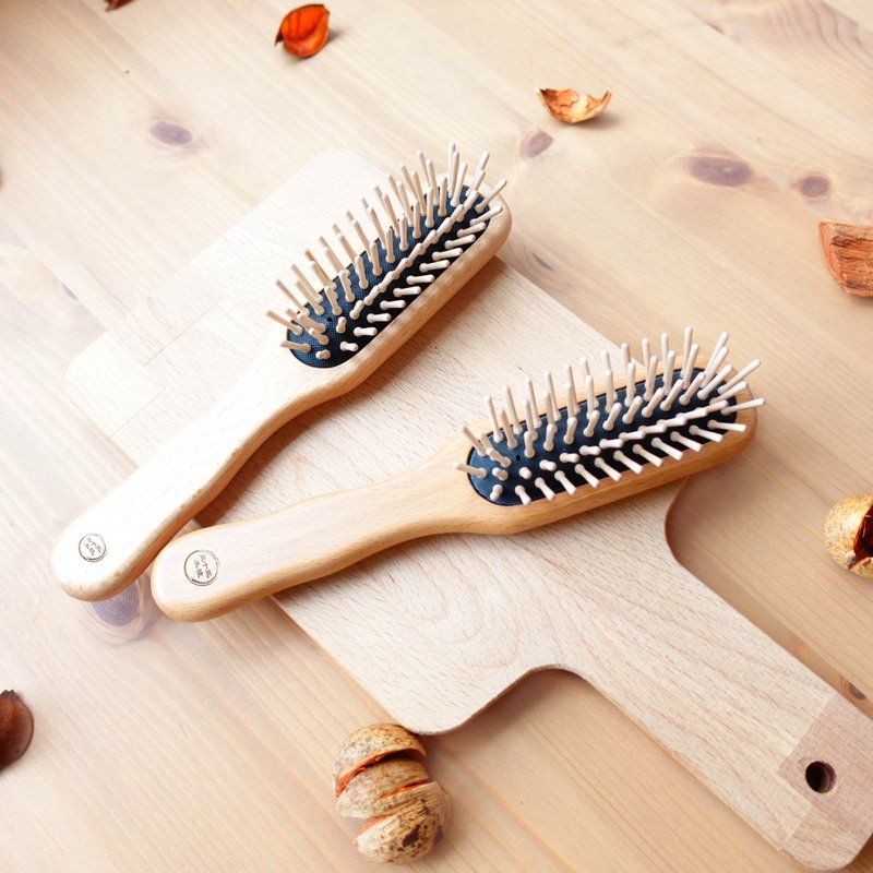 长条气垫按摩梳(特制梳针) - 彩妆刷具/镜子/梳子 - 木头 咖啡色