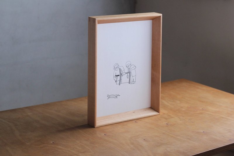 联名款枫木相框/画框 _ 内斜框景_可定制 - 画框/相框 - 木头 