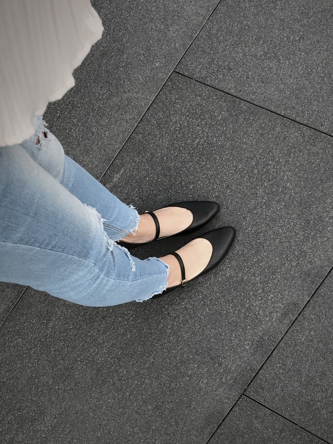 Mary Jane Black (黑) Low Heels 玛丽珍 | WL - 女款牛津鞋/乐福鞋 - 真皮 黑色