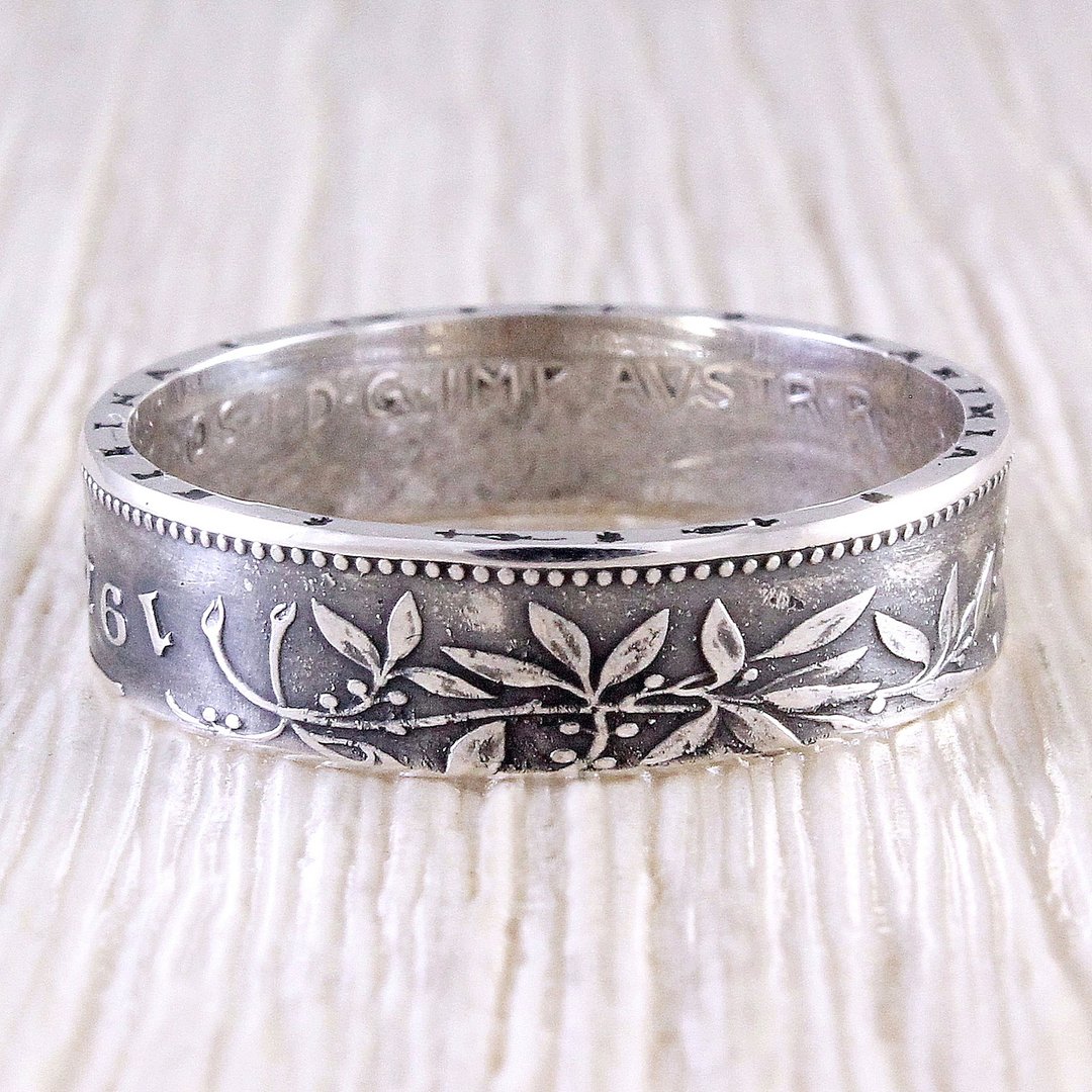 Silver Coin ring (Austro-Hungarian Empire) 1910s - 戒指 - 银 银色