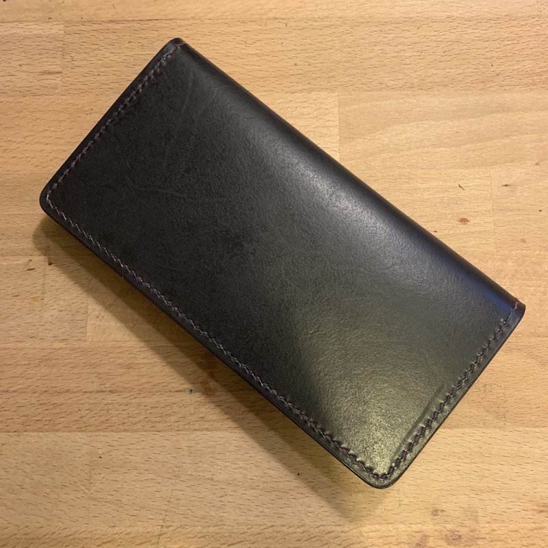 纯手工制作手工染色皮革长夹 - 皮夹/钱包 - 真皮 多色