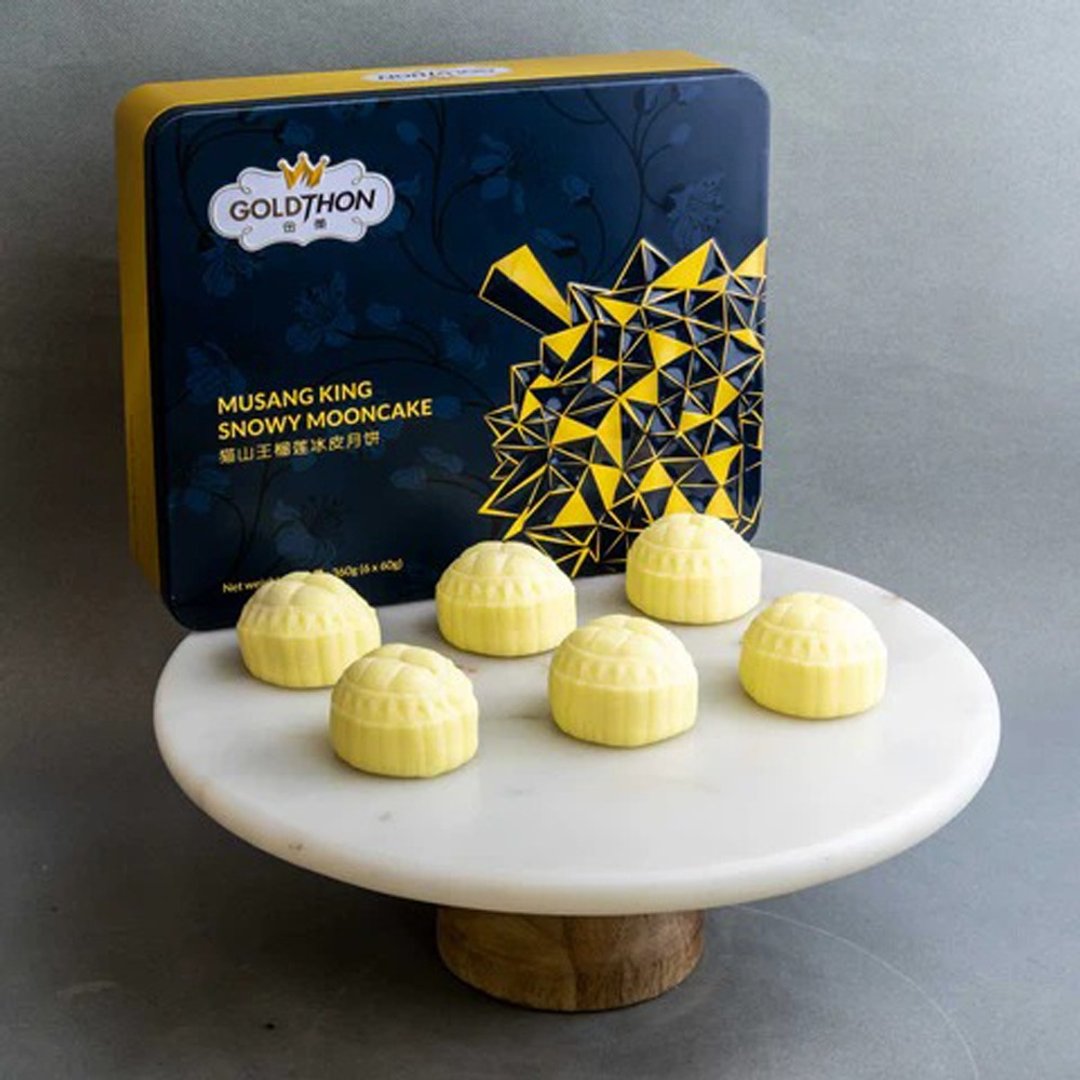 GOLDTHON 马来西亚猫山王榴槤冰皮月饼 (360g, 60gx6个)(急冻) - 蛋糕/甜点 - 其他材质 金色