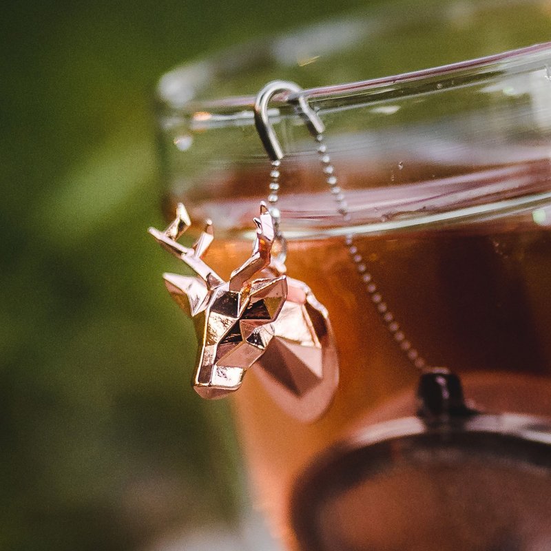 01LIV 不锈钢滤茶器 CHICHI滤茶球 麋鹿玫瑰金泡茶器礼物 - 茶具/茶杯 - 不锈钢 金色