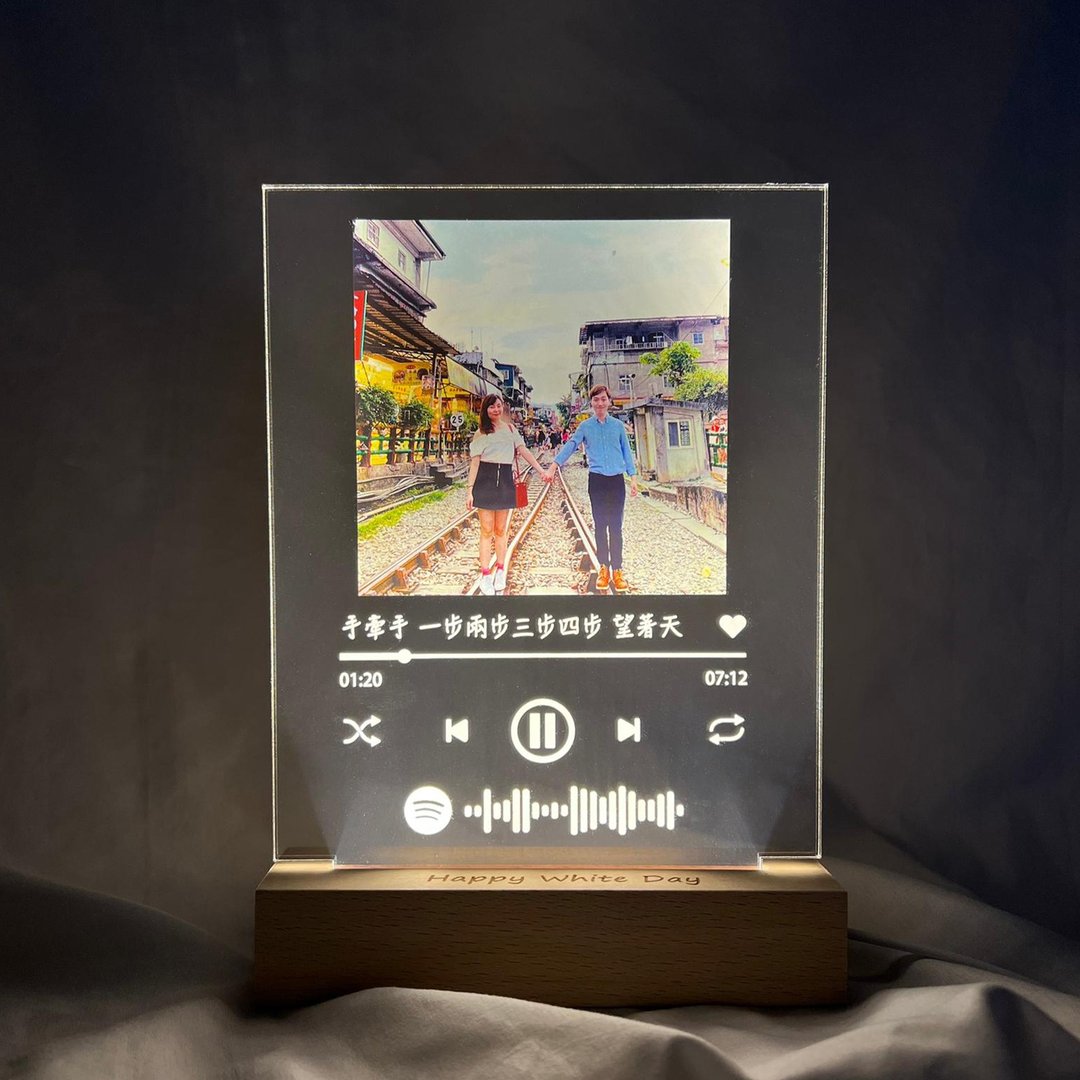 【香港制作】Spotify夜灯|歌曲亚克力|播放器版面夜灯|情人节礼物 - 摆饰 - 压克力 