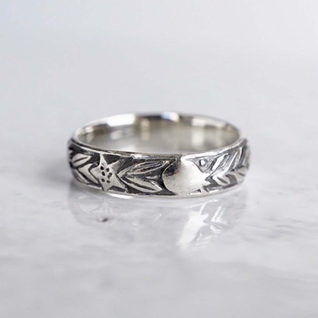 Pomegranate band [R106SV] - 戒指 - 其他金属 