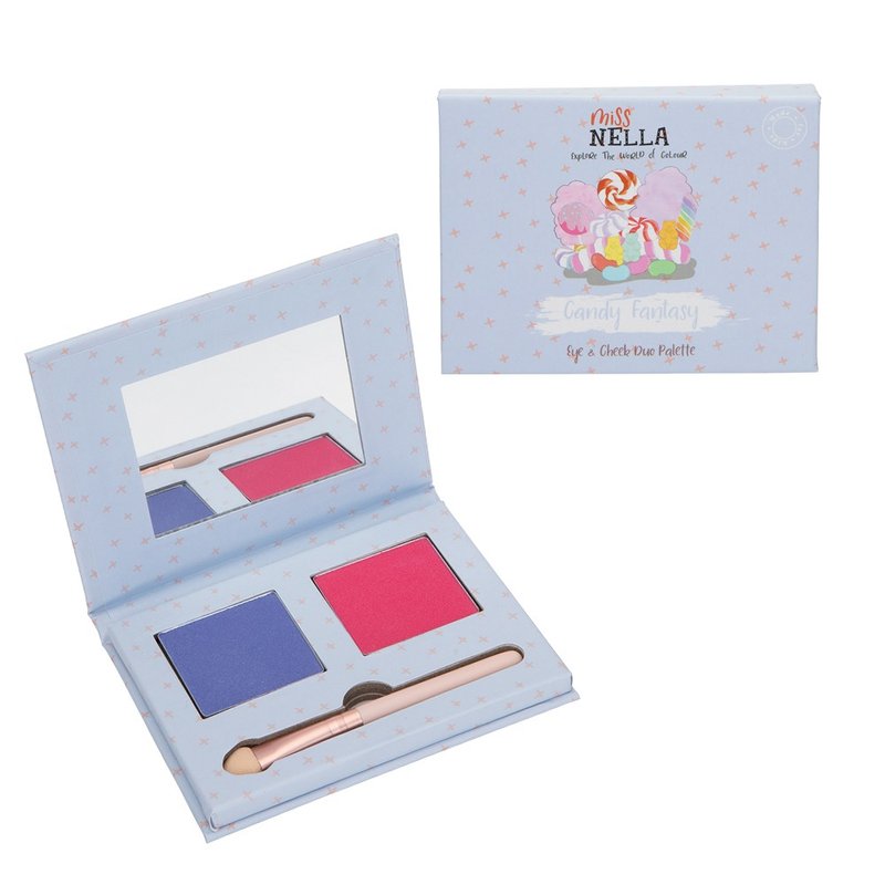 英国【Miss NELLA】儿童水性眼影腮红盘(梦幻糖果屋) 附刷具 - 眼/眉部彩妆 - 其他材质 多色