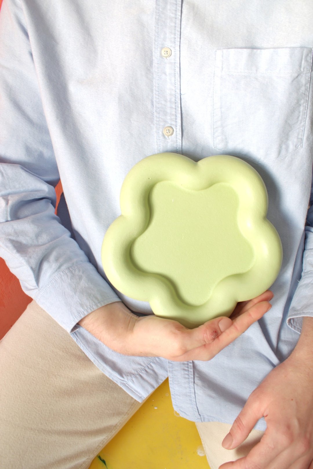 Tray table, concrete tray, concrete floral tray,  serving tray, table decoration - 盘子/餐盘/盘架 - 环保材料 紫色