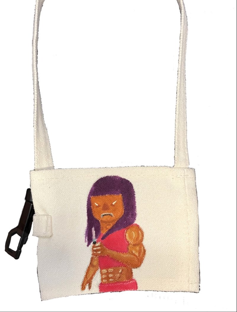 蛋白奶昔 耐打女孩 - 随行杯提袋/水壶袋 - 棉．麻 