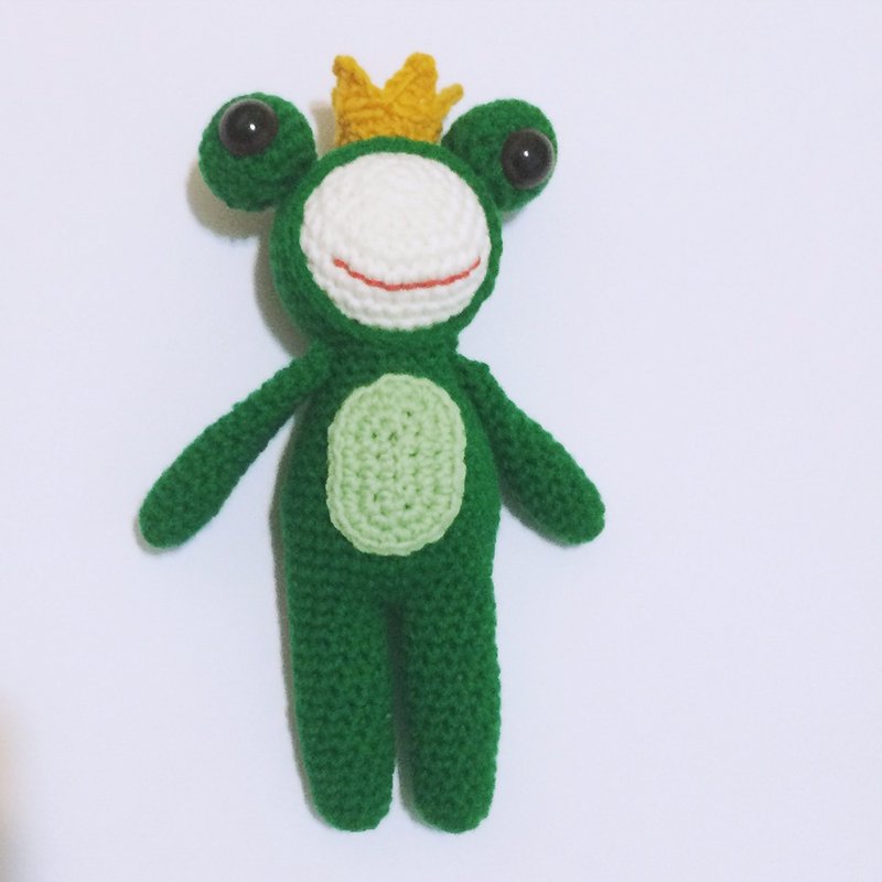 prilnana_青蛙王子 毛线娃娃 编织娃娃 - 玩偶/公仔 - 聚酯纤维 绿色