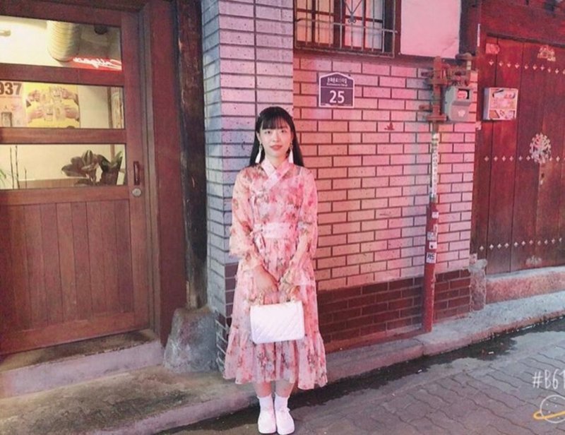 【优惠 】心跳事 │韩风 粉红少女│生活韩服 - 洋装/连衣裙 - 聚酯纤维 粉红色