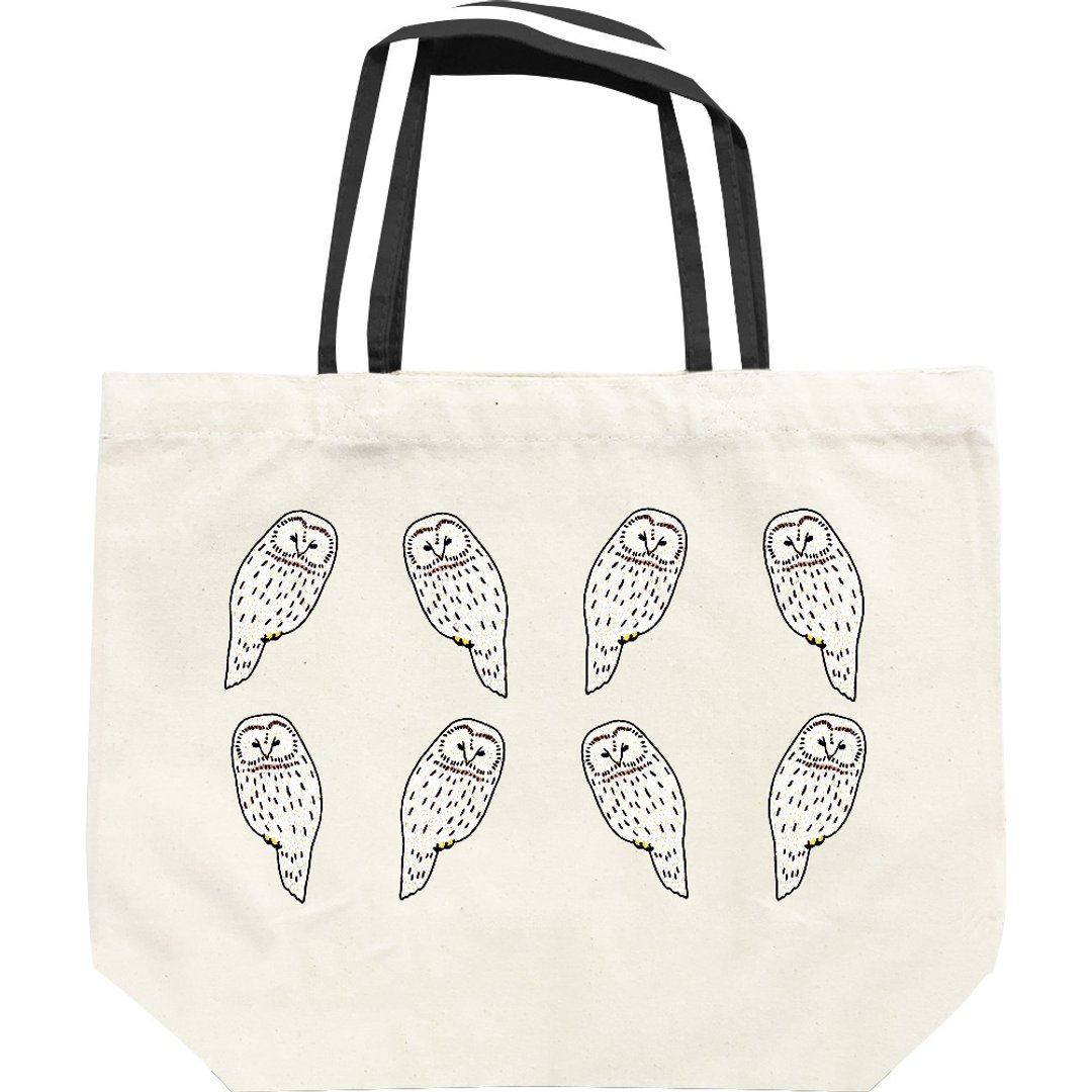 Hokkaido Owl Lunch Tote Bag - 手提包/手提袋 - 棉 灰色
