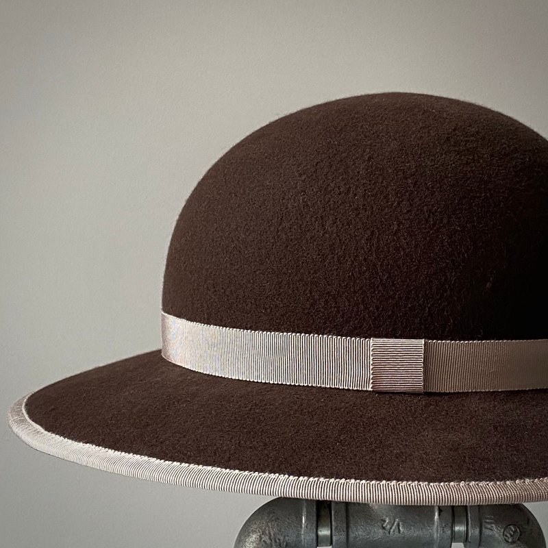 HYOKOU 手工 圆顶帽-咖啡色 - 帽子 - 羊毛 咖啡色