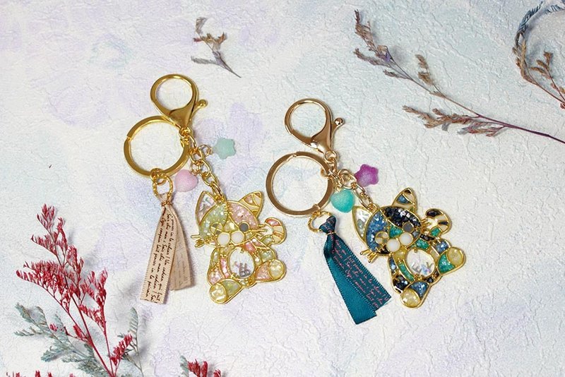 【钥匙圈/吊饰】绷带猫吊饰 - 钥匙链/钥匙包 - 树脂 多色