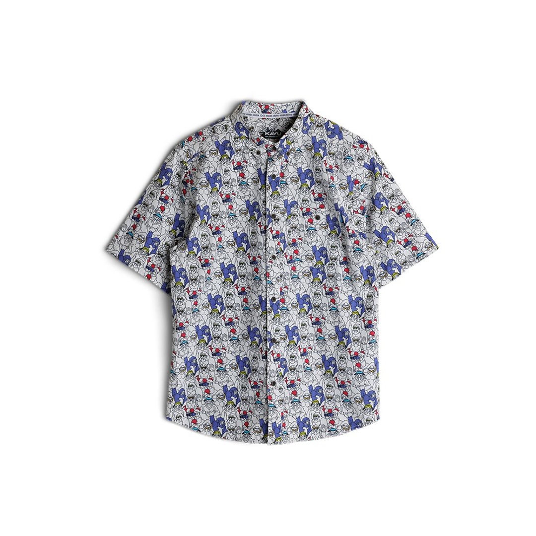 【KAVU】Juan 舒适棉短袖休闲衬衫 男款 大脚怪夏到 #5038 - 男装衬衫 - 棉 多色