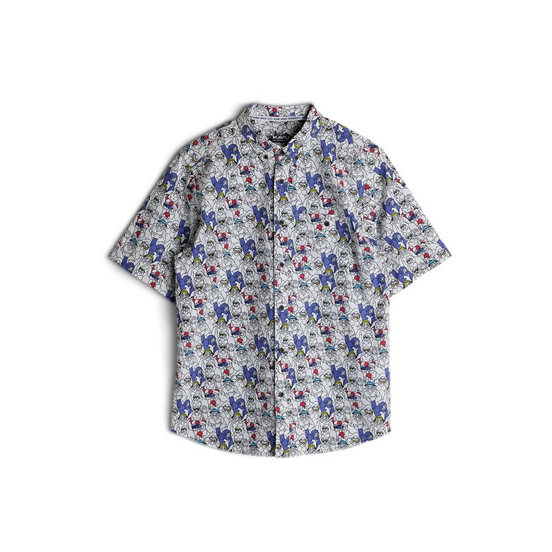 【KAVU】Juan 舒适棉短袖休闲衬衫 男款 大脚怪夏到 #5038 - 男装衬衫 - 棉．麻 多色