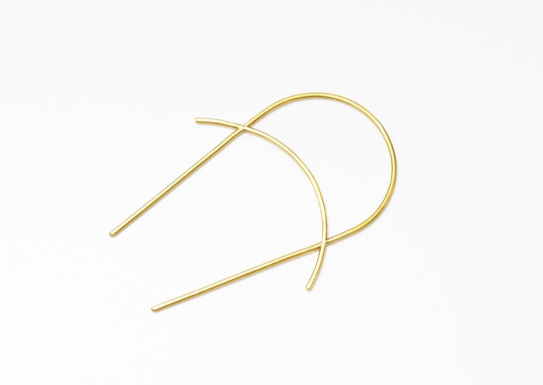 CH17 (brass / square wire) - 发饰 - 其他金属 金色