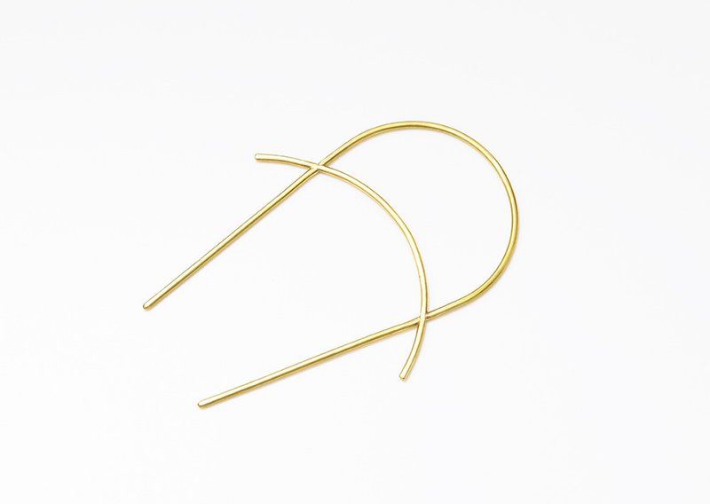 CH17 (brass / square wire) - 发饰 - 其他金属 金色