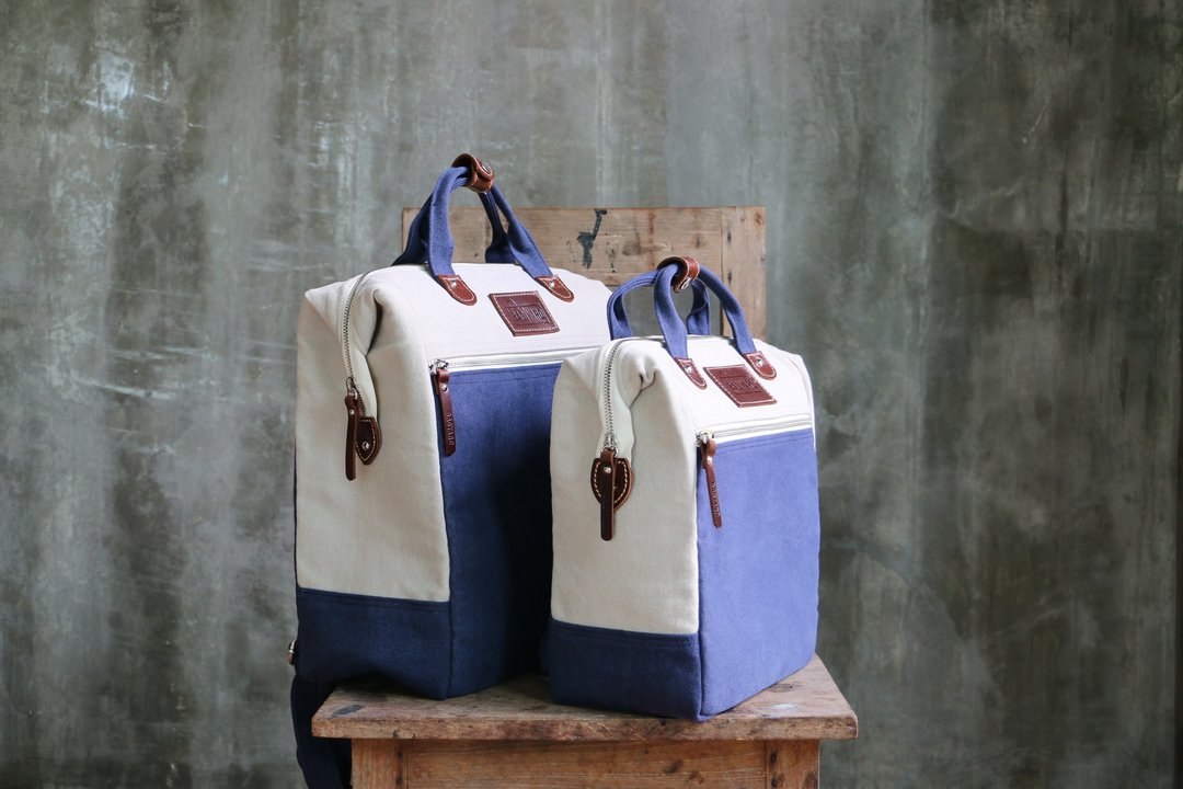 BAG PACK : BAG BREAD : NAVY - 后背包/双肩包 - 棉 蓝色