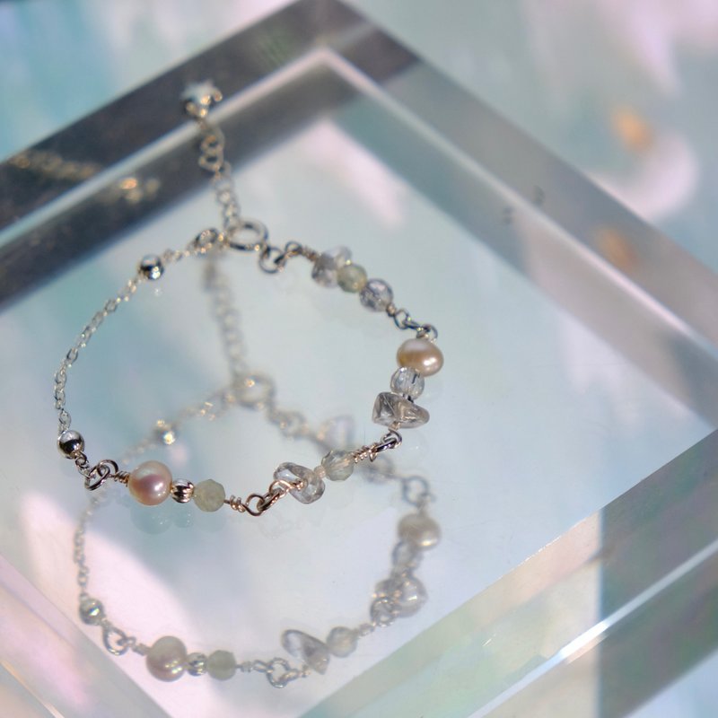 珍珠葡萄石星光手链 - 手链/手环 - 水晶 透明