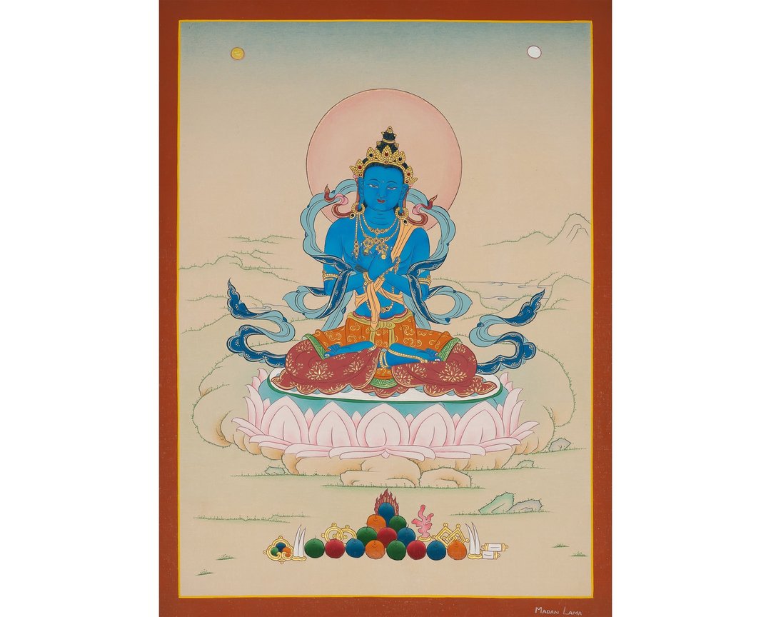喜马拉雅艺术精品 金刚持唐卡——正宗手绘宇宙图像 - 墙贴/壁贴 - 其他材质 蓝色