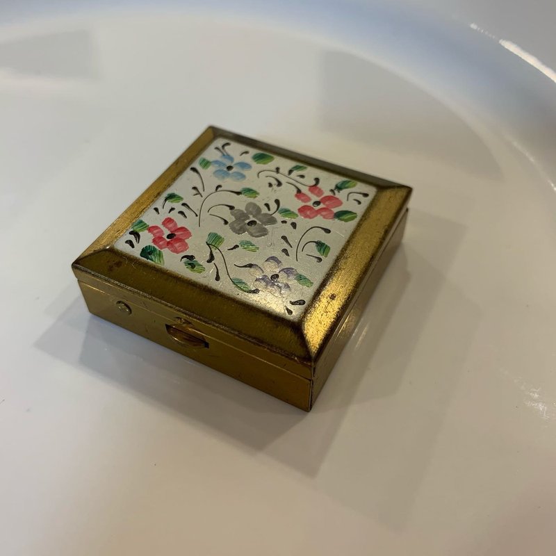 Vintage 彩绘花朵饰品盒 - 其他 - 其他金属 