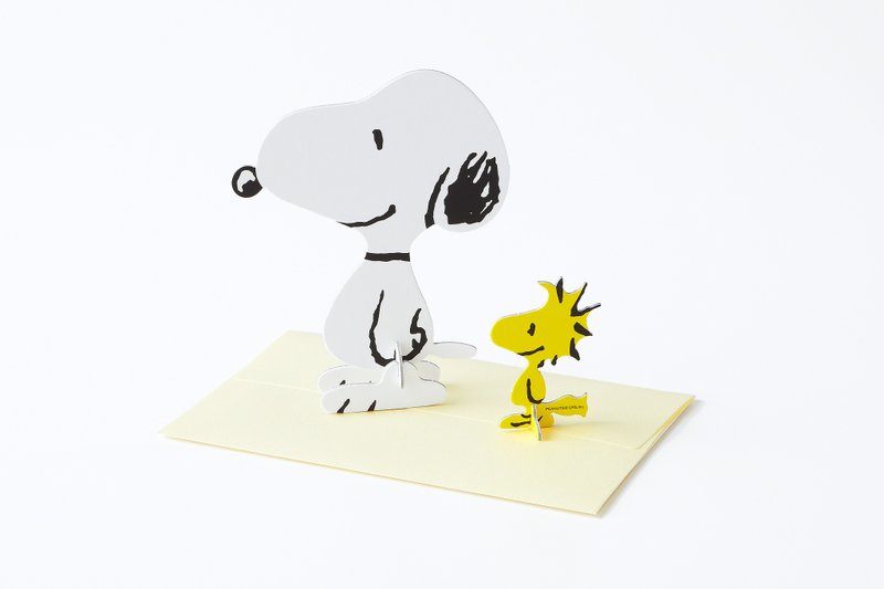 立体卡片 史努比 Peanuts  Snoopy & Woodstock/Standing Message Card - 卡片/明信片 - 纸 多色