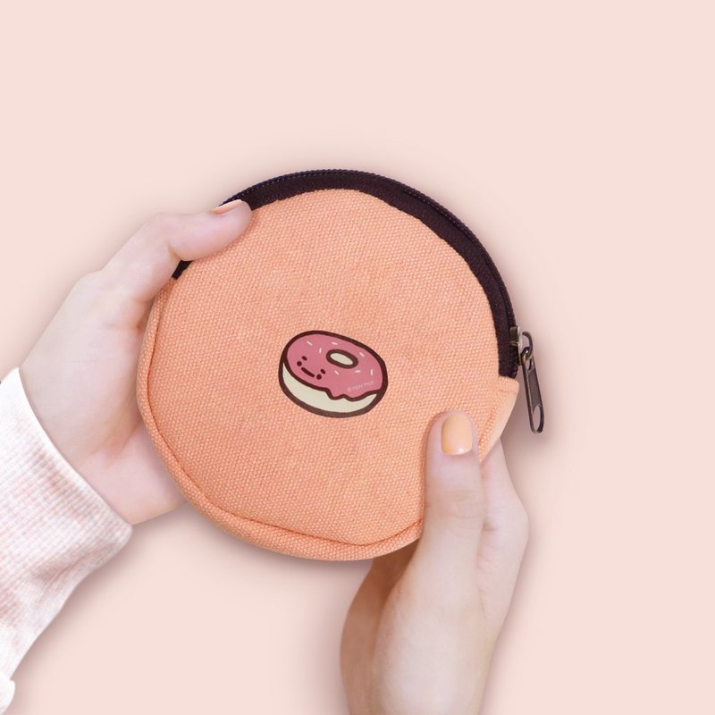 好心情 帆布圆形零钱包 - 皮夹/钱包 - 其他材质 粉红色