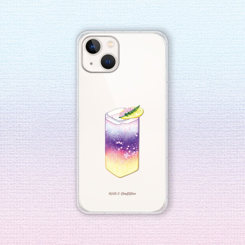 联名 Rose疗愈美食插画 星空渐层气泡饮 防摔手机壳 ROAB08 - 手机壳/手机套 - 硅胶 多色