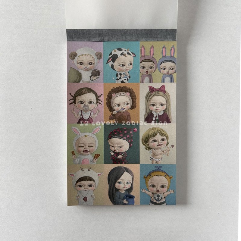 记事簿 / 12 lovery zodiac sign - 卡片/明信片 - 纸 多色
