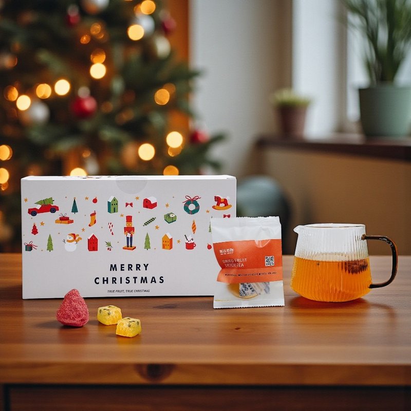 | 圣诞礼物 | 果干水10入礼盒 | 口味任选  | 附圣诞明信片及纸袋 - 茶 - 新鲜食材 