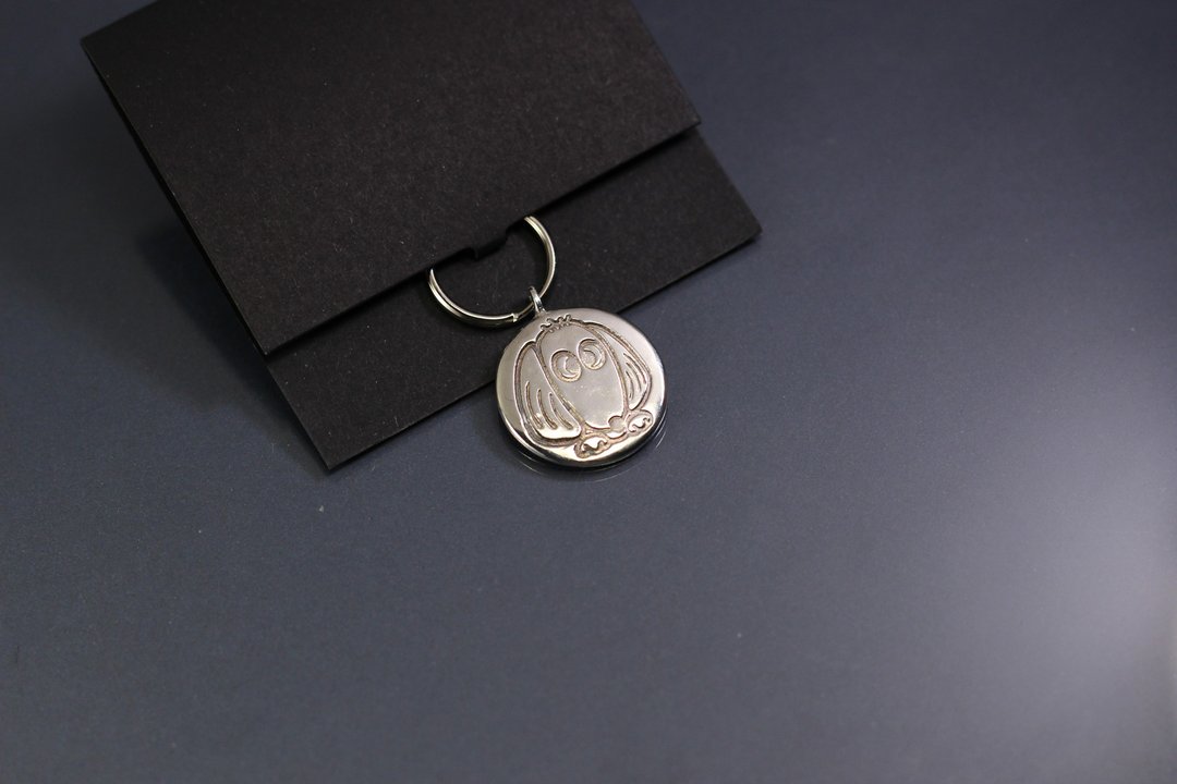 刻字系列-宠物吊牌925银 - 订制抱枕/饰品 - 纯银 红色