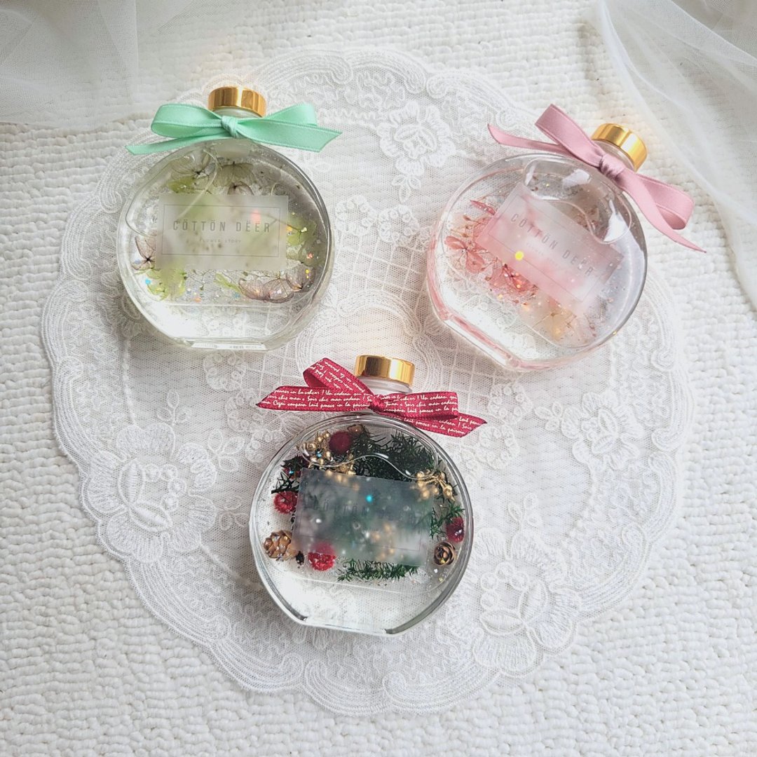 【现货】永生花浮游瓶。摆饰。附简易包装 - 干燥花/捧花 - 植物．花 