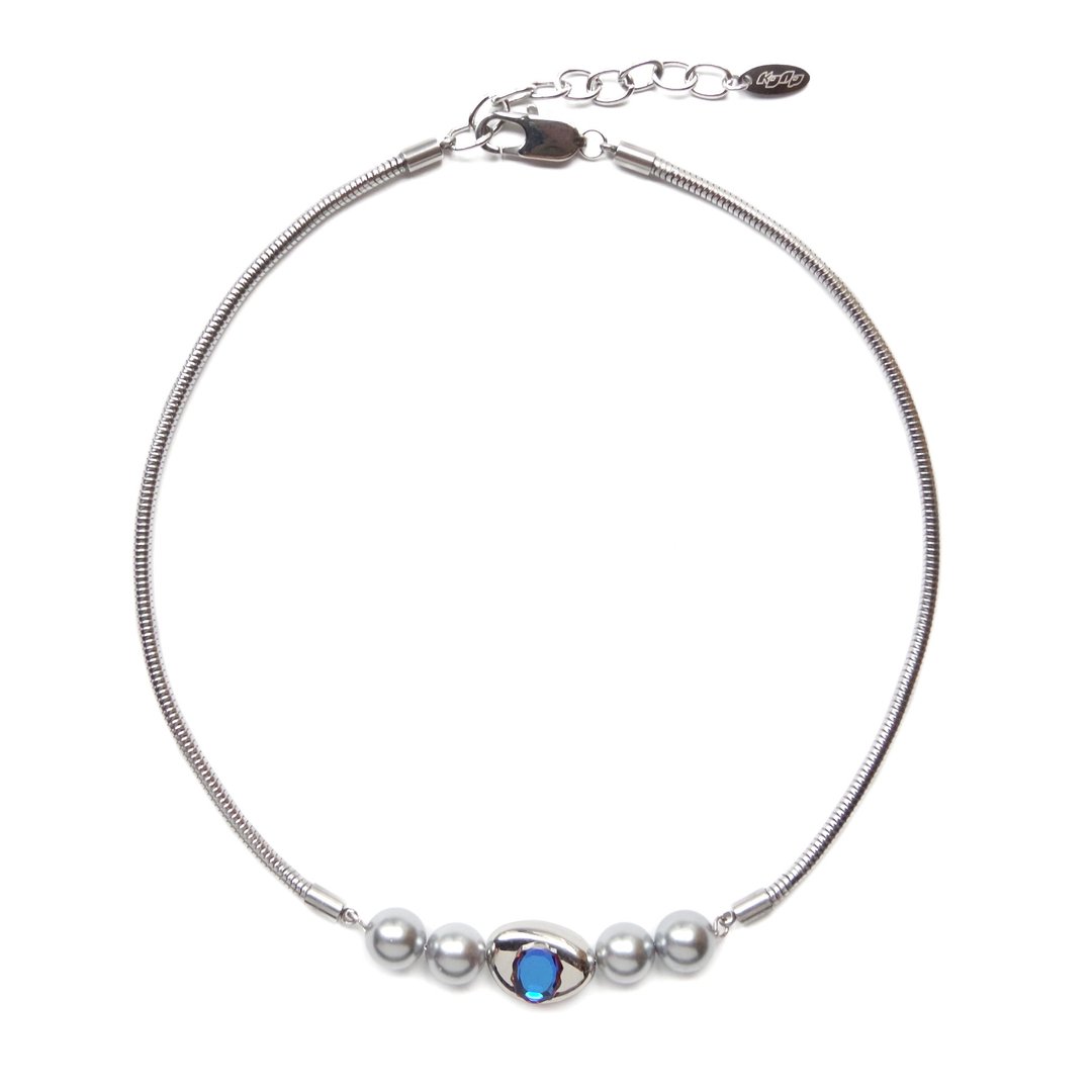 KDNP Magic Mirror Necklace_Royalblue - 项链 - 不锈钢 蓝色