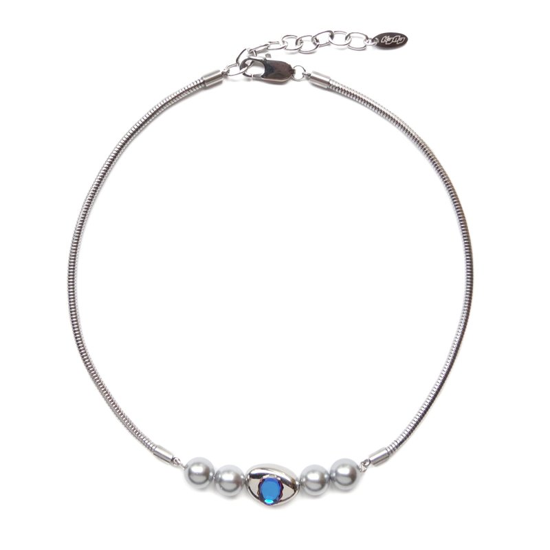 KDNP Magic Mirror Necklace_Royalblue - 项链 - 不锈钢 蓝色