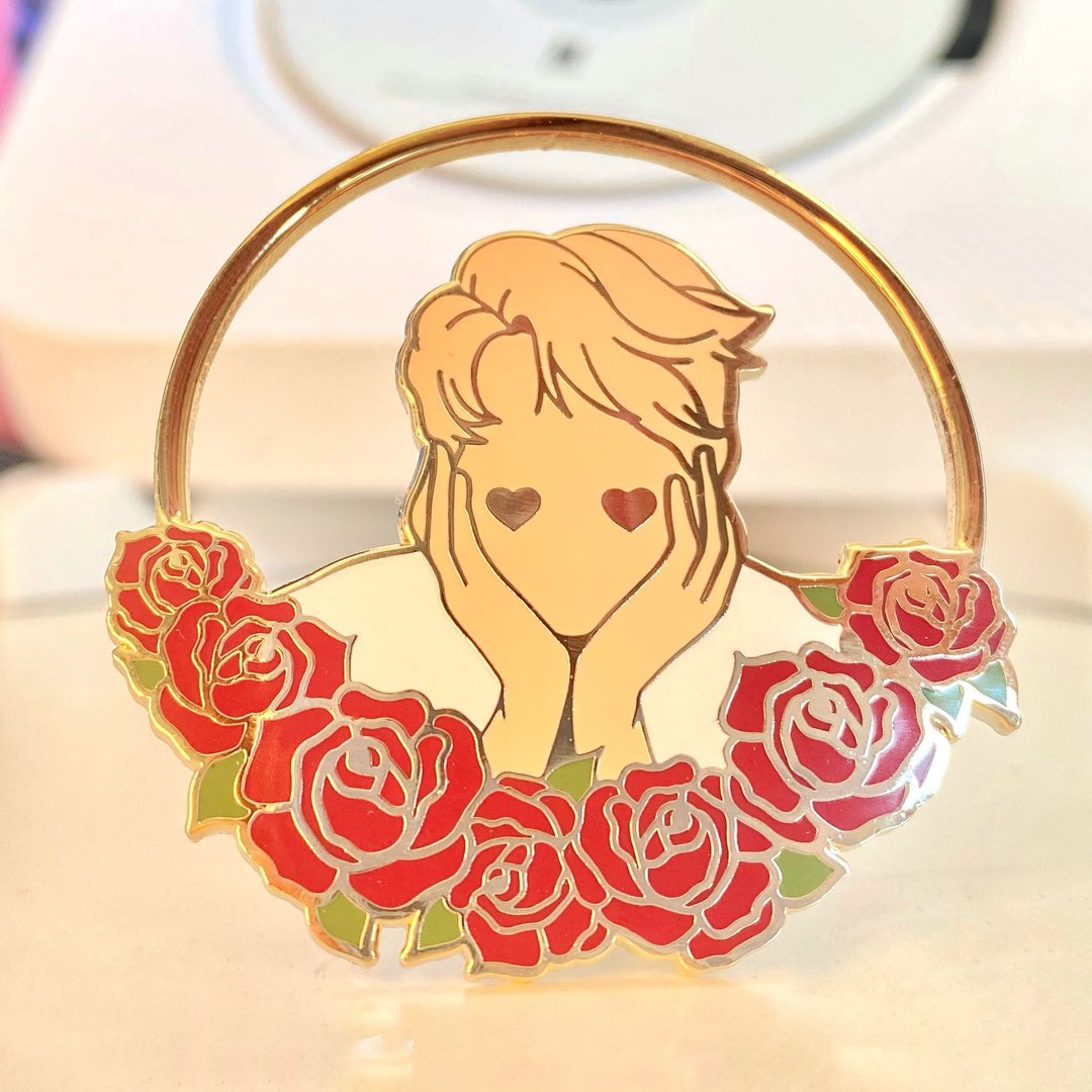 Pin RM Namjoon BTS 金南俊 防弹少年团 kpop - 胸针 - 其他金属 红色