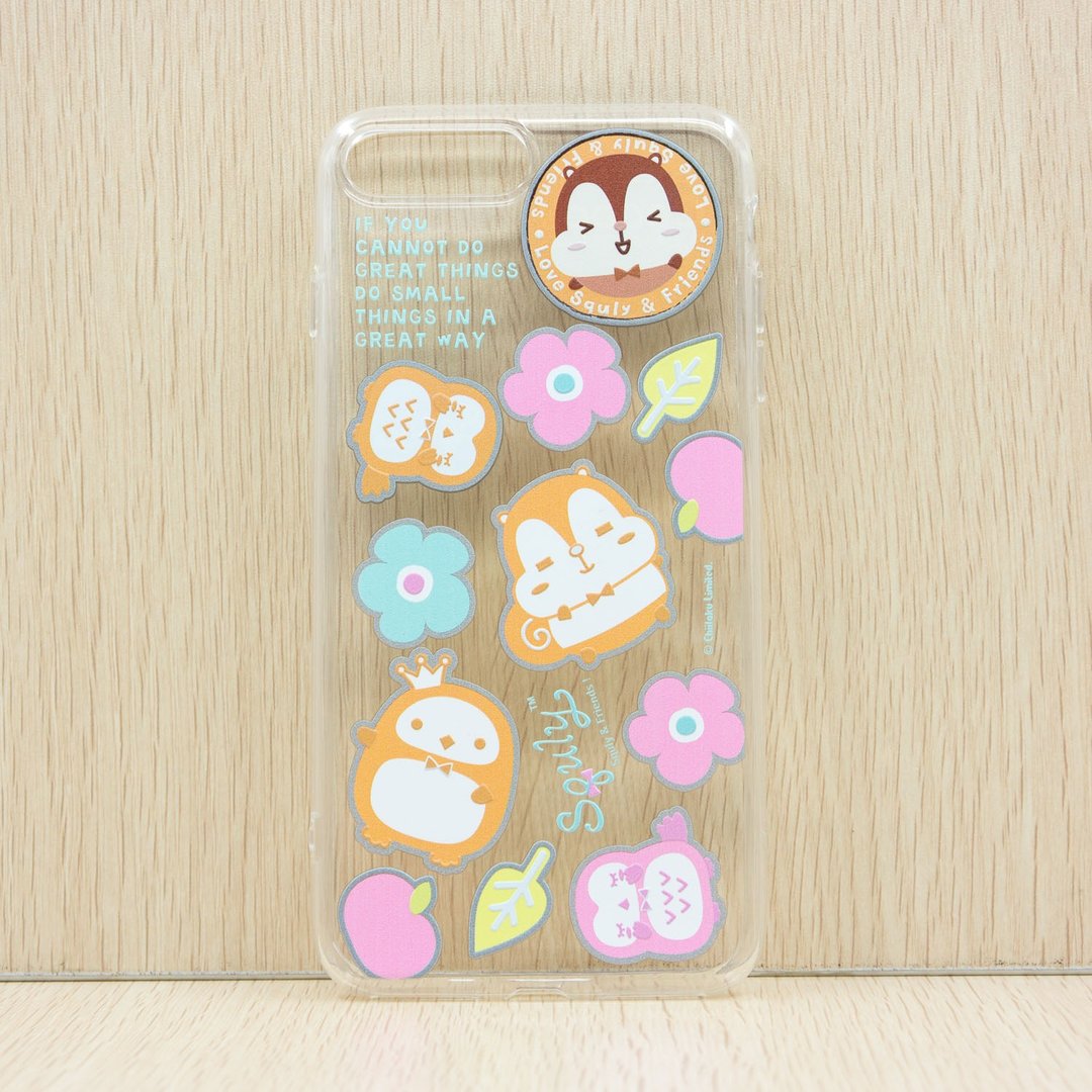 iPhone 8/7 Plus TPU软胶手提电话壳 - Squly & Friends 花花主题 - 手机壳/手机套 - 塑料 透明
