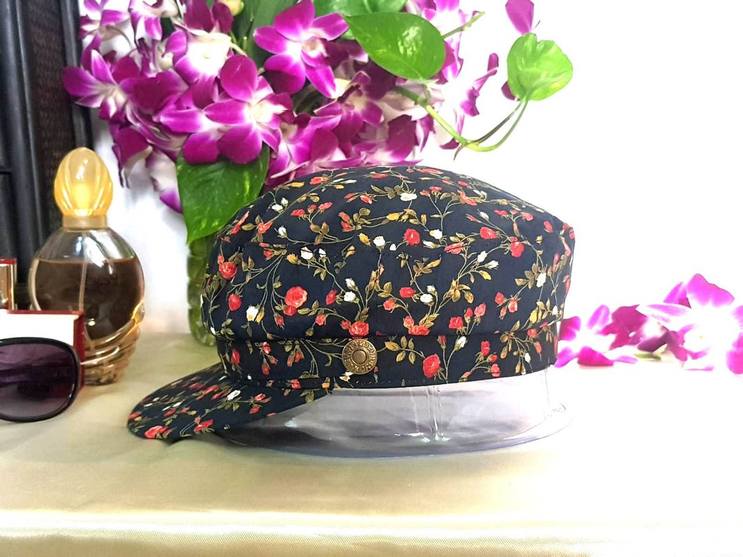 4 Pumpkin Hat, News Boy, Baker Boy, Summer Hat, Luxury, Designer, Rare, Elegant - 帽子 - 棉 黑色