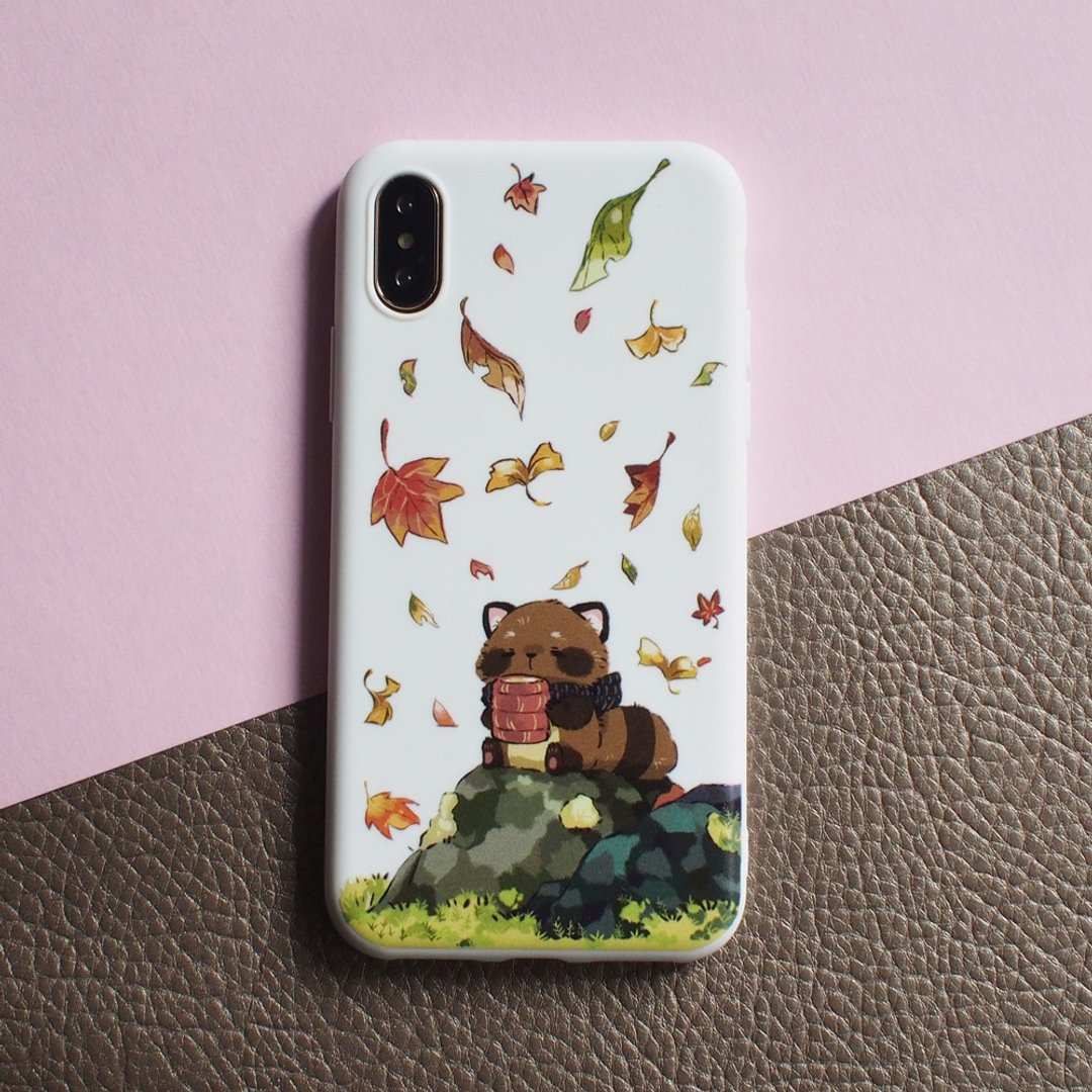 狸猫太郎-禅,  iphone手机壳 / iPhone14 series対応, 可付挂绳 - 手机壳/手机套 - 塑料 咖啡色