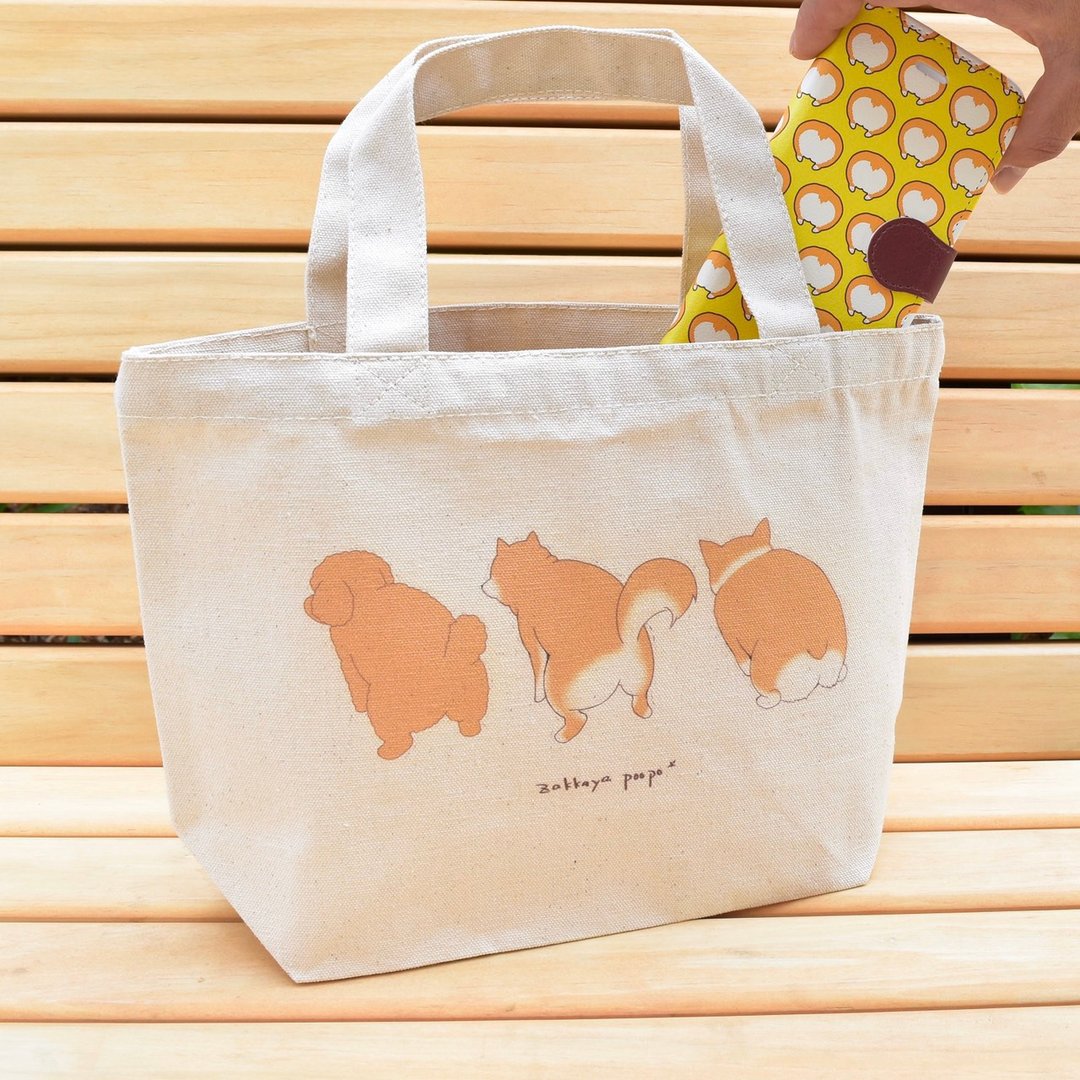 Unching style Lunch tote bag - 手提包/手提袋 - 棉 多色
