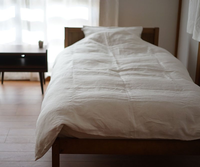 wafu  linen duvet cover cover / Flax beige r003a-amn3 - 寝具 - 亚麻 